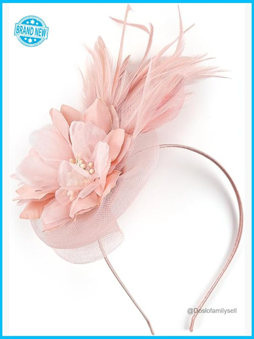 Elegant Feather Fascinator Hair Clip for Weddings Derby Tea Party Occasion